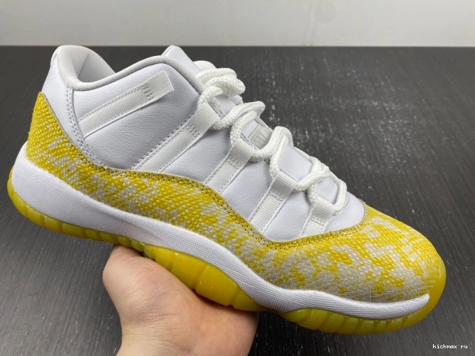 Rep MAX Yellow Low AH7860-107 Air Jordan 11 WMNS Snakeskin 0816